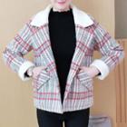 Plaid Cropped Double-breasted Coat