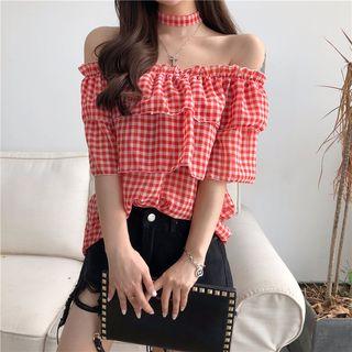 Two-way Plaid Top