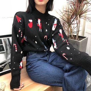 Snowman Printed Loose-fit Sweater