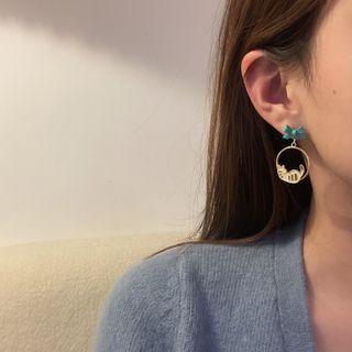 Bow Cat Alloy Alloy Dangle Earring / Cuff Dangle Earring