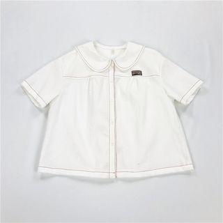 Short Sleeve Stitch Collared Shirt
