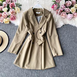Single-button Mini A-line Blazer Dress