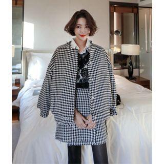 Faux-pearl Houndstooth Jacket