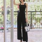 Sleeveless Straight Leg Jumpsuit