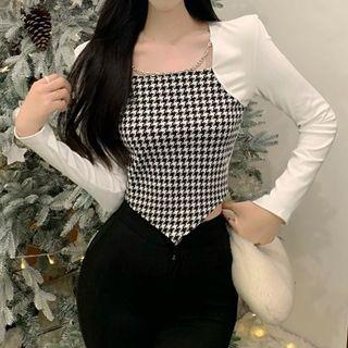 Houndstooth Top
