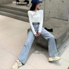 Wide Leg Jeans / Light Jacket