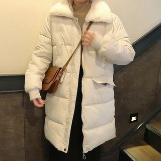 Faux Panel Zip Padded Coat