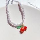Faux Pearl Cherry Choker As Shown In Figure - One Size