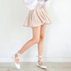 Inset Shorts Drawstring-waist Mini A-line Skirt