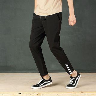 Cropped Striped-trim Sweatpants