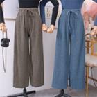 Glitter Wide-leg Knit Pants