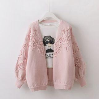 Applique Cropped Sweater