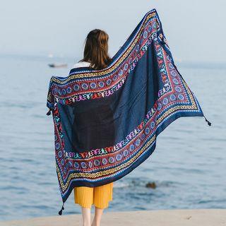 Printed Tassel Shawl