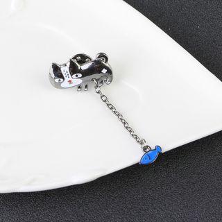 Cat And Fish Collar Brooch