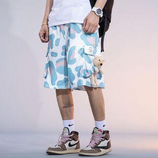Bear Accent Cargo Straight Cut Shorts