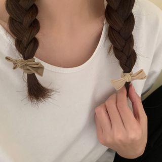 Set Of 5: Bow Hair Tie Set Of 5 - Bow Hair Tie - Black & Brown - One Size