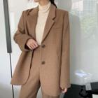 Single Breasted Blazer / Twill Dress Pants