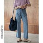 High-waist Denim Straight-cut Jeans