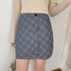 Argyle Print A-line Skirt
