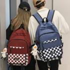 Checkered Panel Backpack