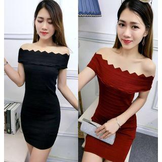 Off Shoulder Knit Dress