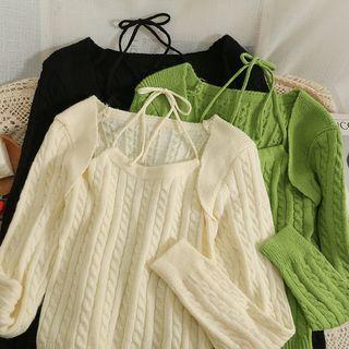 Details Halter-neck Knit Top