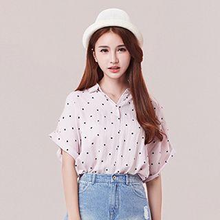 Dotted Short Sleeve Shirt