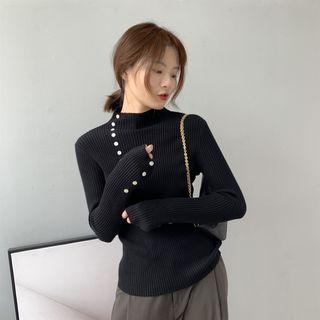 High-waist Knit Midi Straight-fit Skirt