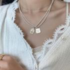 Alloy Pendant Freshwater Pearl Necklace
