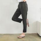Elastic-waist Tapered Pants
