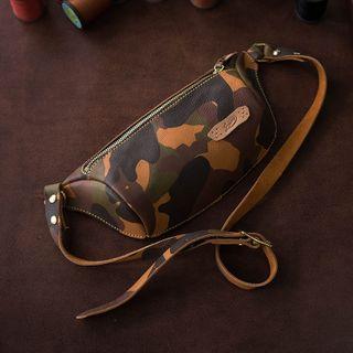 Diy Genuine Leather Zip Belt Bag