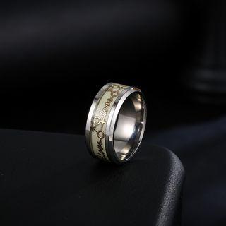 Couple Matching Letter Stainless Steel Ring