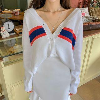 Lightweight Striped Knit Cardigan