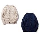 Couple Matching Cable-knit Cardigan White - Xxl