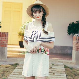 Eyelet-lace Cutout A-line Dress