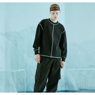 Contrast-stitching Sweatshirt