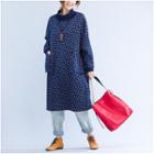 Long-sleeve Pocketed A-line Dress