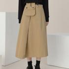 Pocket-detail Belted Skirt