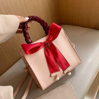 Bow Top Handle Crossbody Bag