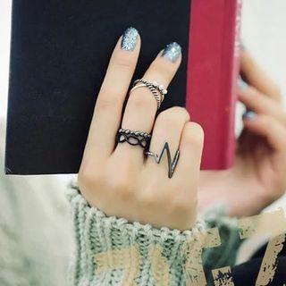 Faux Pearl Rings (4pcs)