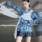 Multi-pattern Asymmetrical Shirt