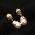 Alloy Faux Pearl Dangle Earring 1 Pair - Earring - Gold - One Size