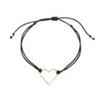 Heart Charm String Bracelet One Size
