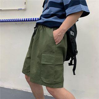 Couple Matching Drawstring Waist Cargo Shorts