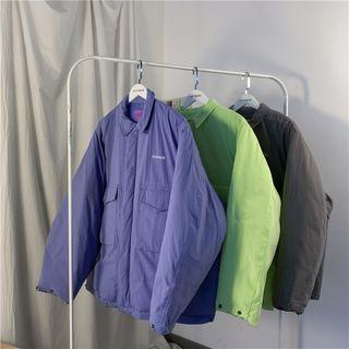 Long Sleeve Lettering Padded Coat