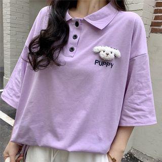 Short-sleeve Cartoon Polo Shirt