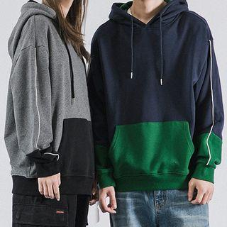 Contrast-color Hoodie