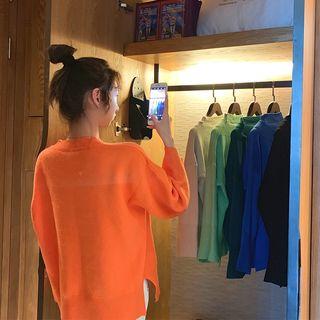 Loose-fit Slited Knit Top