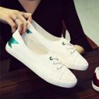 Lace-up Panel Flat Sneakers