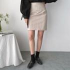 High-waist Textured Skirt